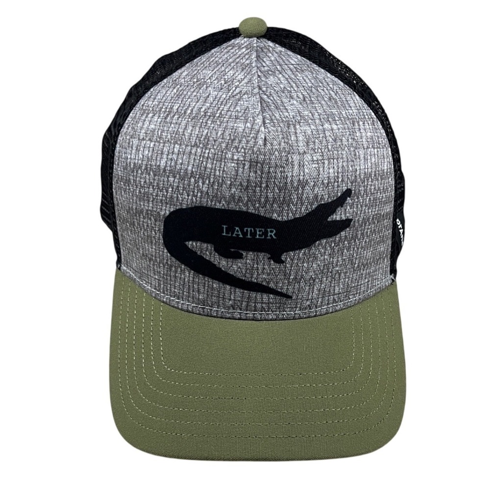 Prana Journeyman Trucker Hat Cargo Green Later Alligator Snapback Cap NWT